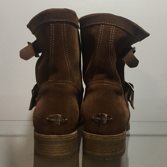 7.5/8JIMMY CHOO Like New Whiskey Suede Youth Boot - Picture 4 of 6